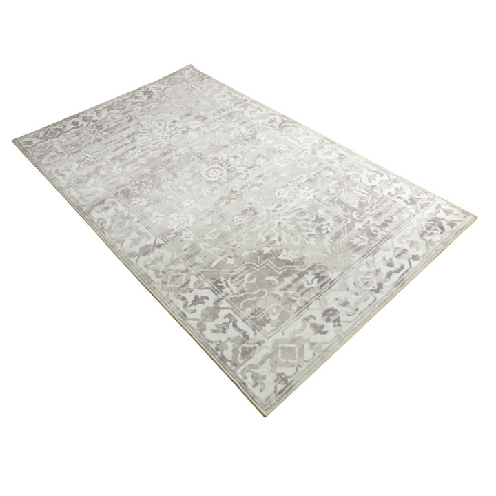 Shay Beige Traditional Distressed Machine Washable Rug