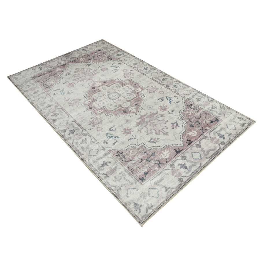 Shay Coral Foldable Large Machine Washable Rug