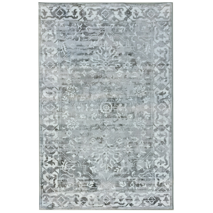 Shay Distressed Machine Washable Large Grey Indoor Rug