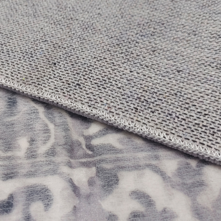 Shay Grey Traditional Machine Washable Rug