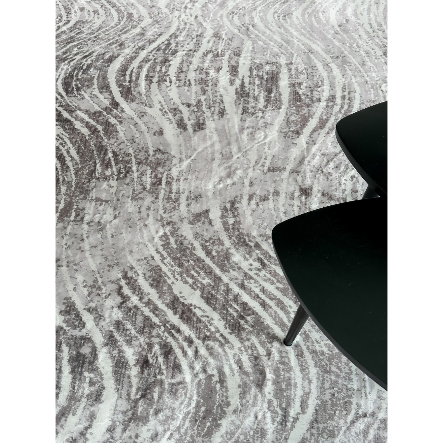 Shikhar Beige Modern Distressed Machine Washable Rug