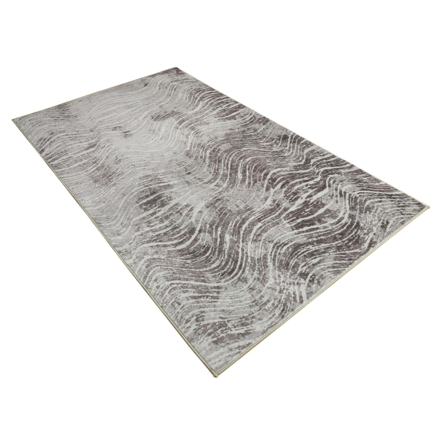 Shikhar Beige Modern Distressed Machine Washable Rug