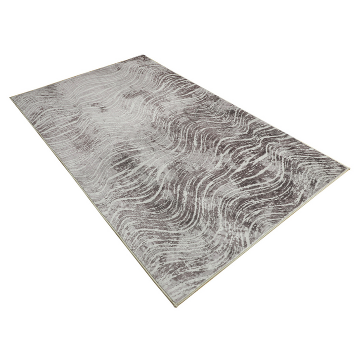 Shikhar Beige Modern Distressed Machine Washable Area Rug