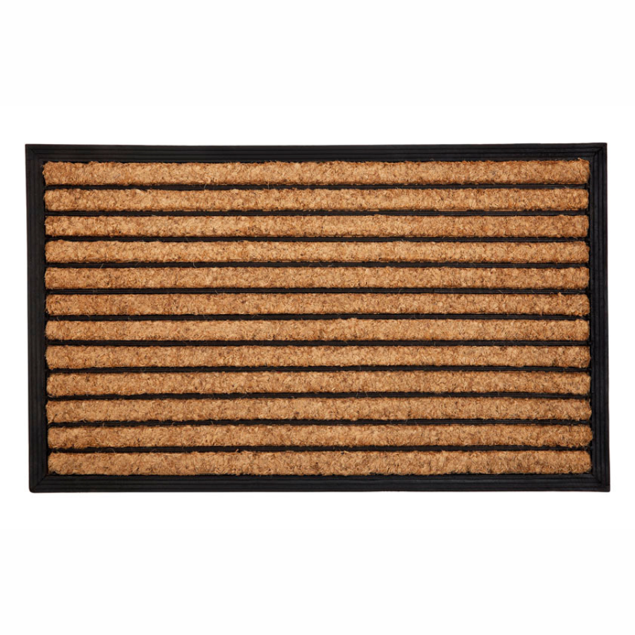 Stripes Rubber Bordered Coir Doormat