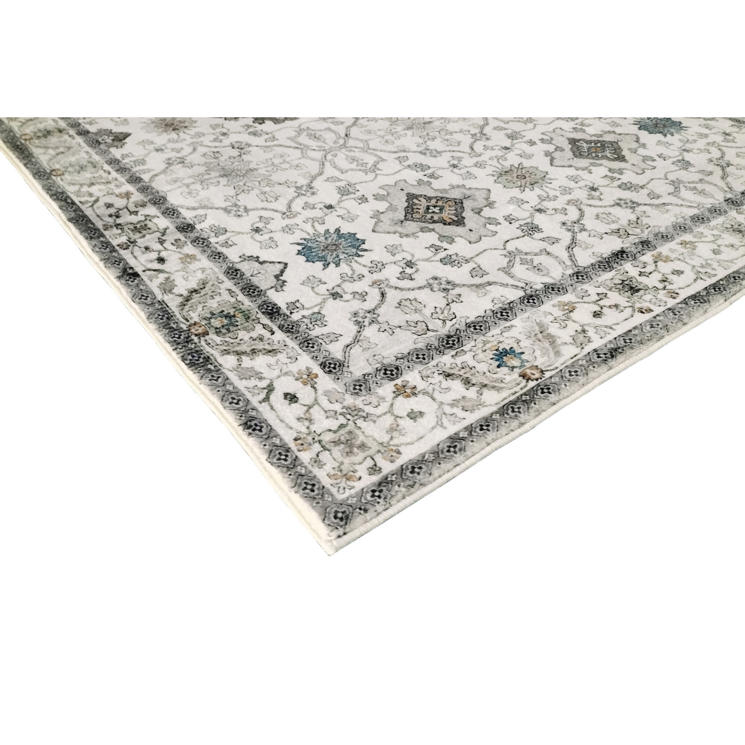 Susa Ivory Multicolour Traditional Distressed Area Rug