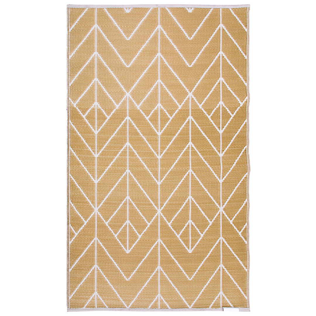 Sydney Gold and Cream Modern Outdoor Large Rug - Fab Habitat , Recycled Plastic Rugs & Mats, [product_size],