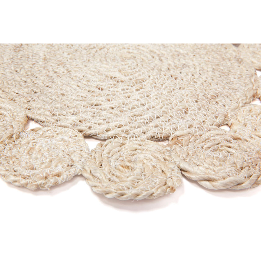 Set Of 4 Tern Decorative 35 cm Jute Round Placemats