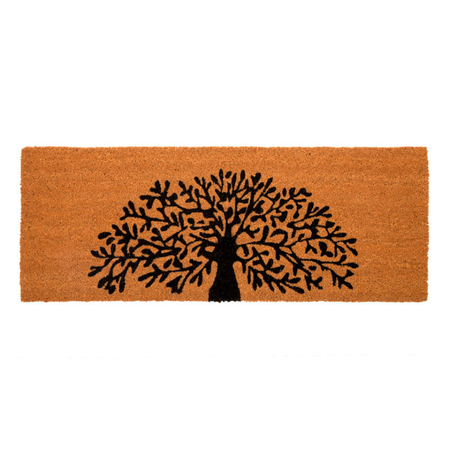 Tree Of Life PVC Backed Long Door Mat For Double Doors