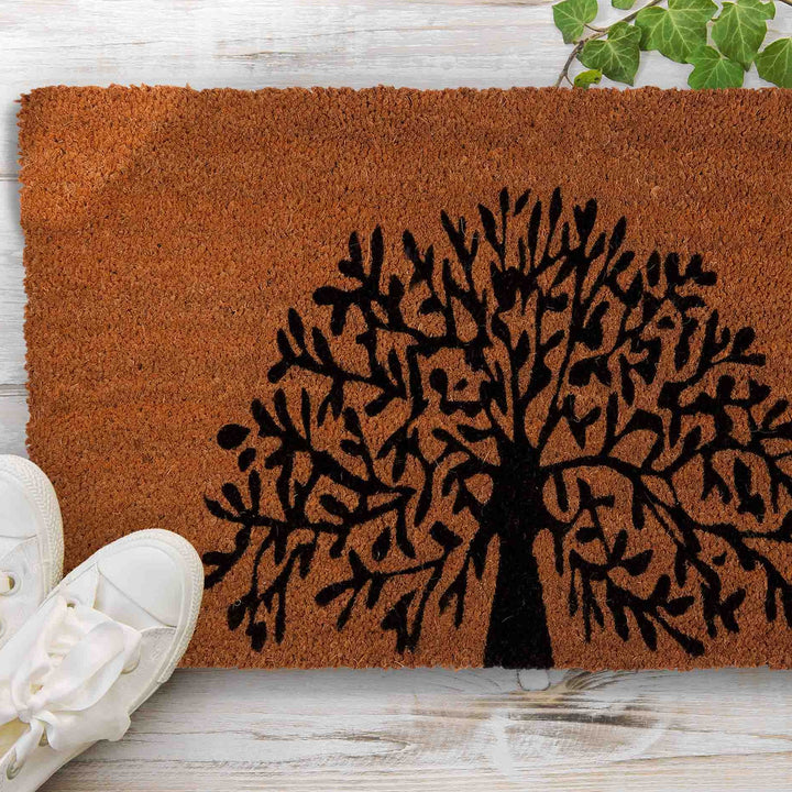 Tree Of Life PVC Backed Long Door Mat For Double Doors