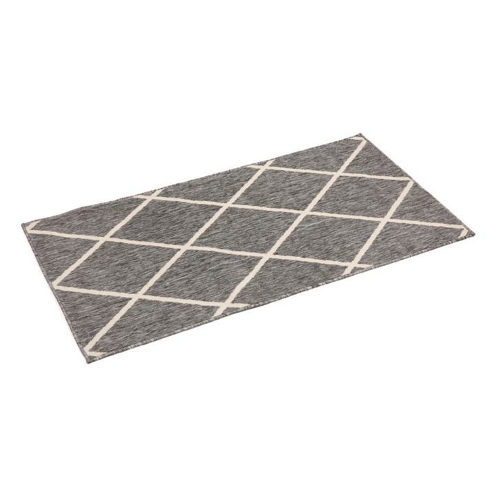 Tucson Diamond Pattern Outdoor Large Grey Rug