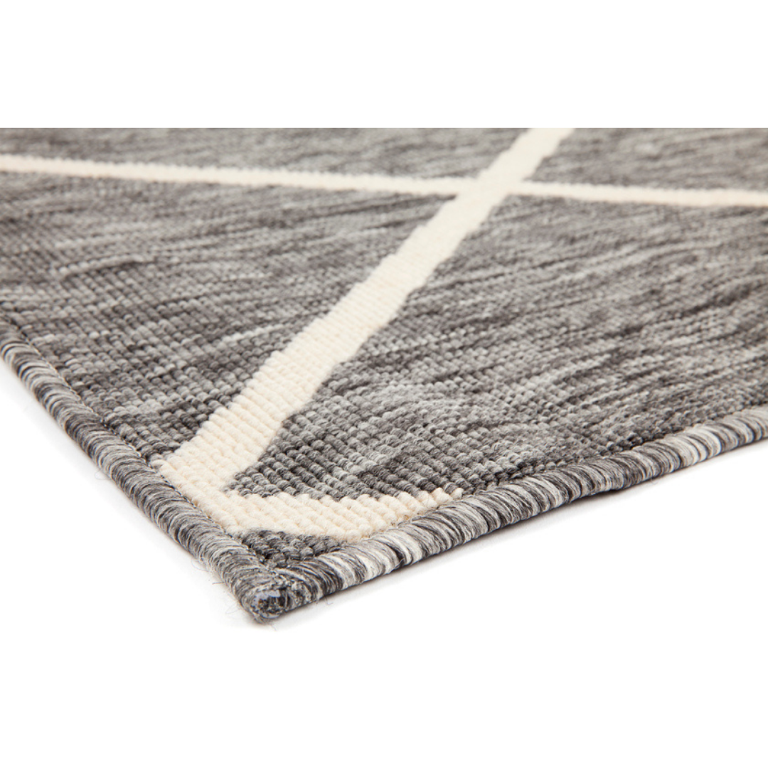 Tucson Diamond Pattern Outdoor Large Grey Rug