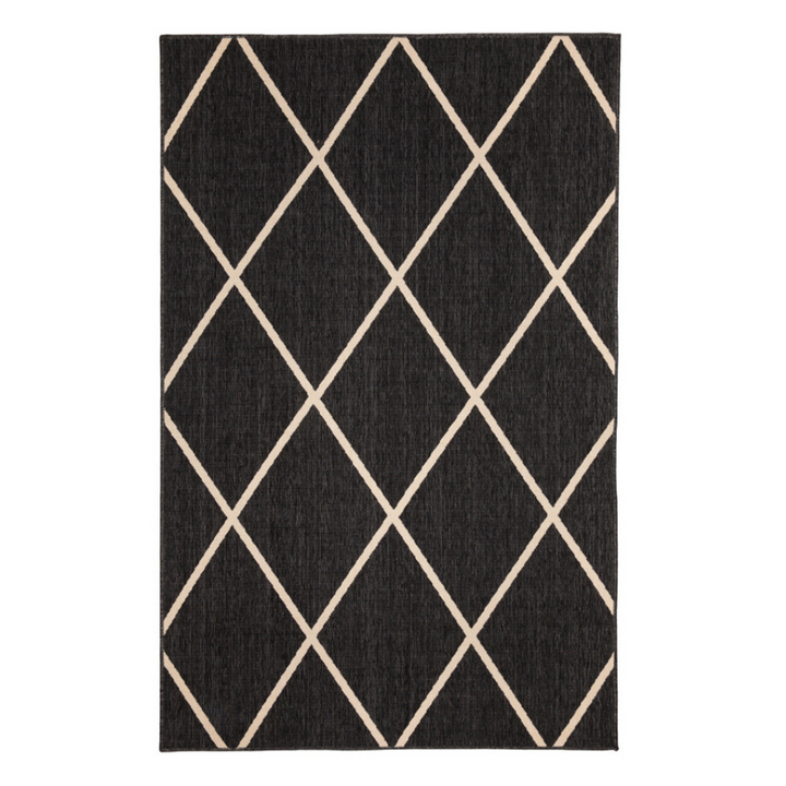 Tucson Black Diamond Large Indoor and Outdoor Rug