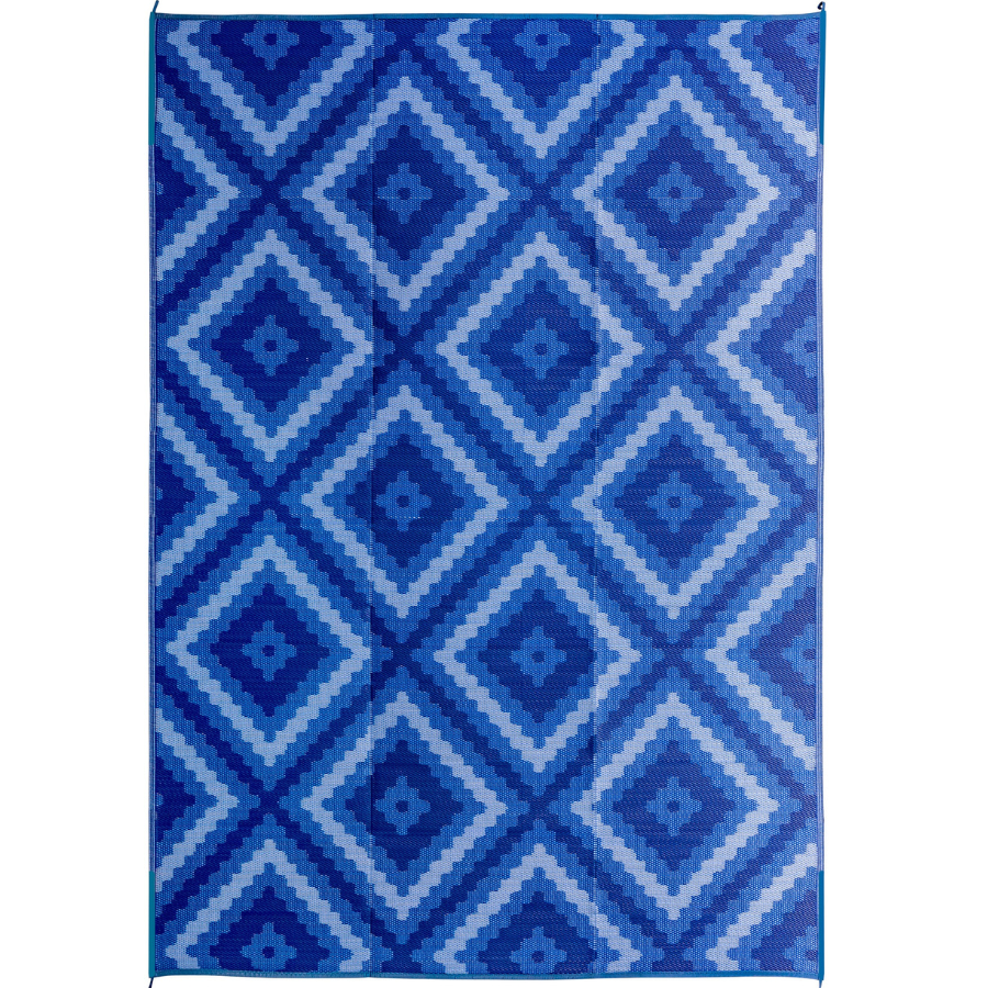 Blue Diamond Pattern Foldable Waterproof Large Camping Mat - 270x360 CM