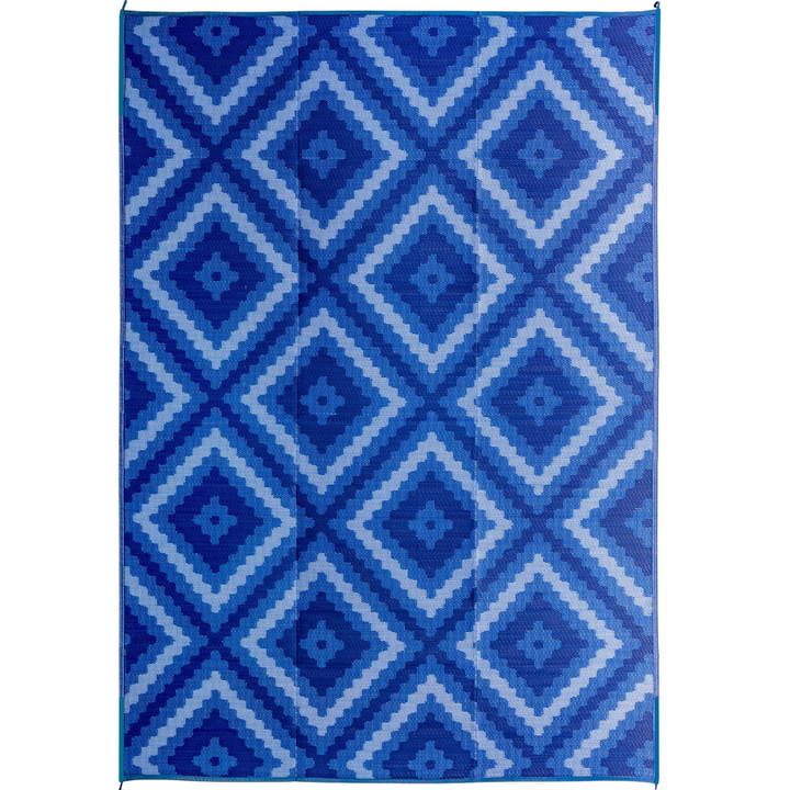 Blue Diamond Pattern Foldable Waterproof Large Camping Mat - 270x360 CM