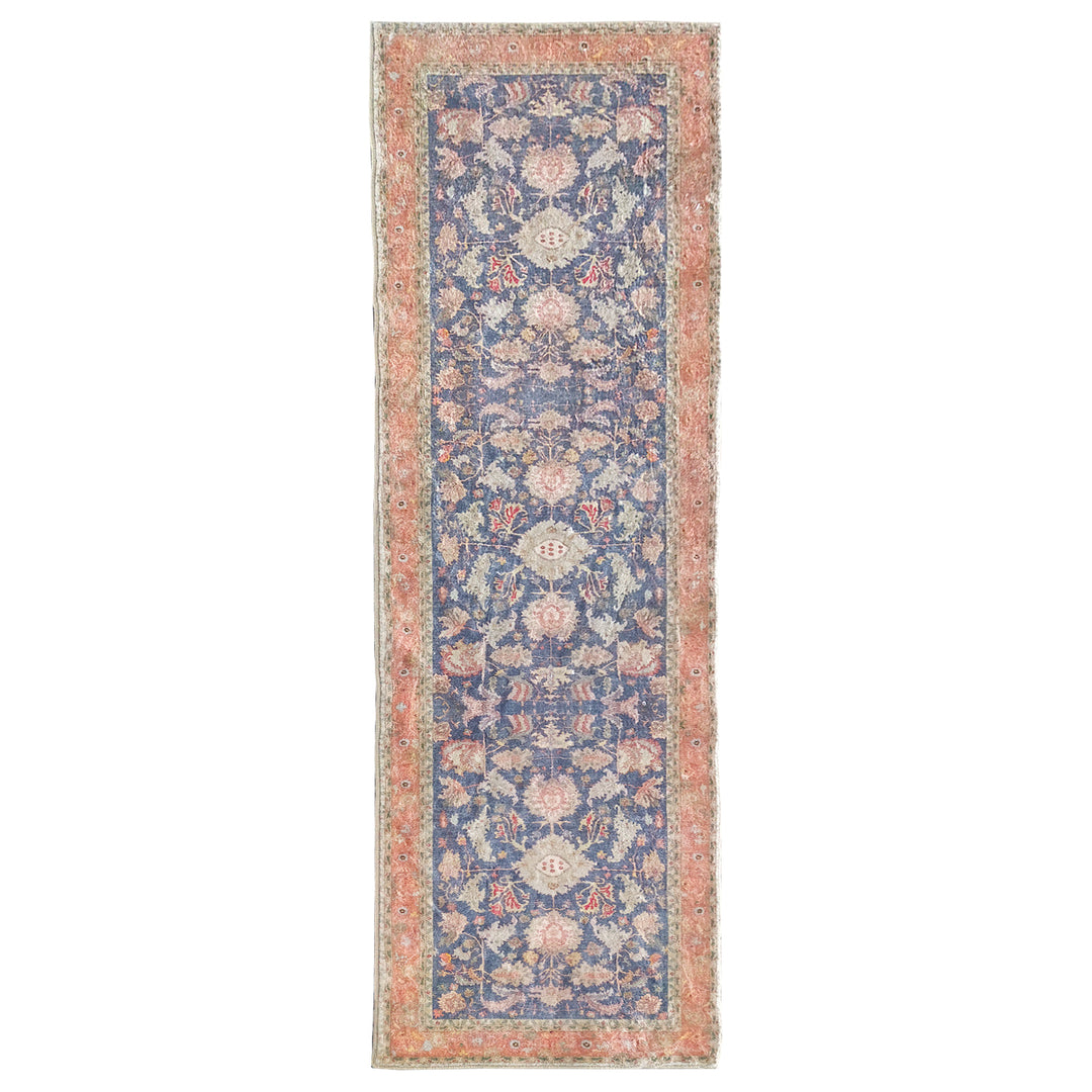 Vama Blue Machine Washable Area Rug