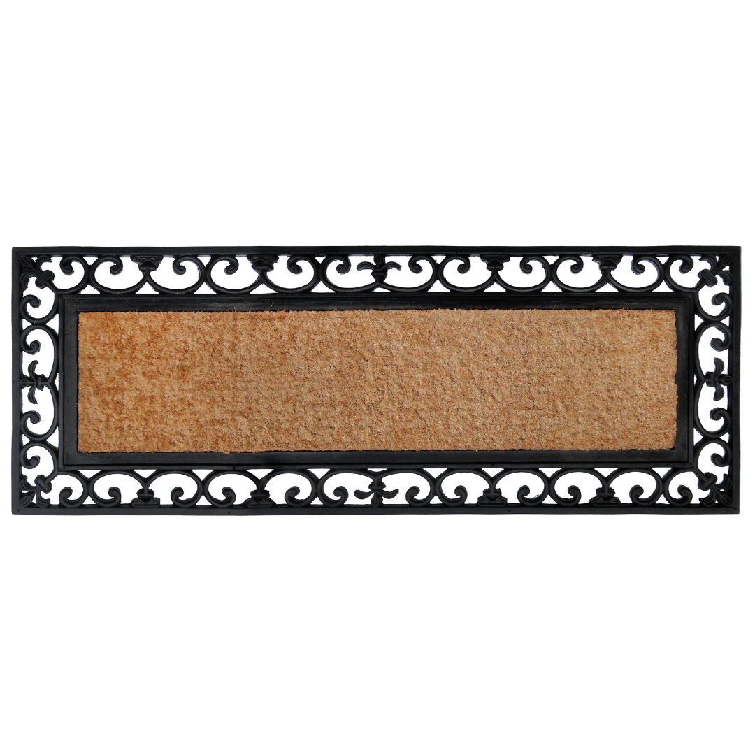 45x120 cm Vista Plain Natural Rubber Bordered Coir Doormat