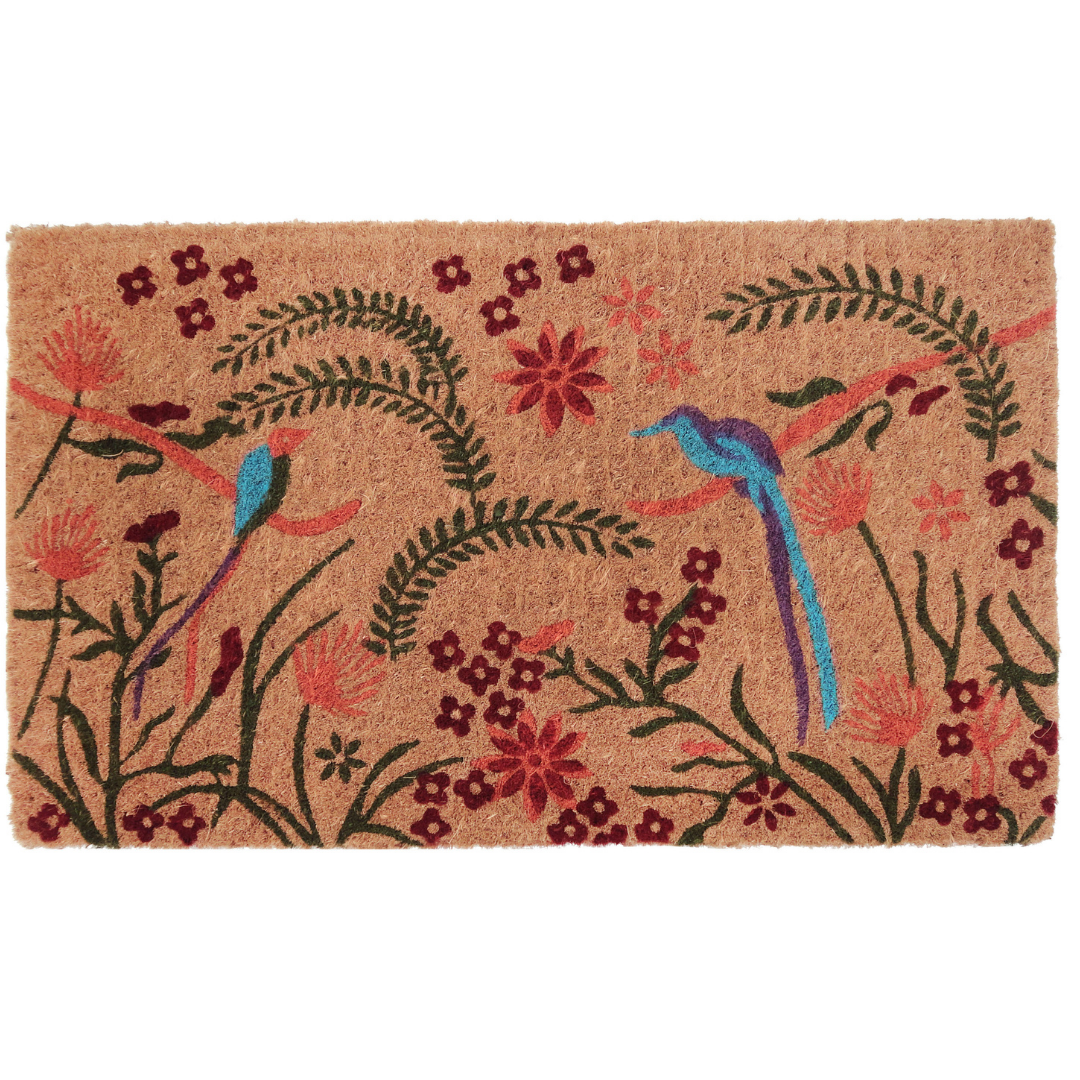 45x75 cm Vivid Multicolour Decorative Thick Coir Doormat