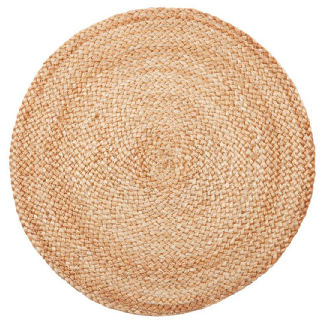 Set Of 4 Willow Handmade 35cm Jute Braided Round Placemats