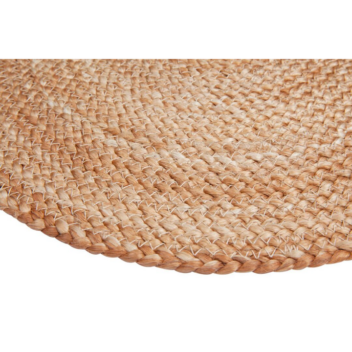 Set Of 4 Willow Natural Jute Round Placemats And Coasters