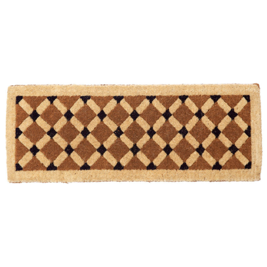 Mahi Diamond Geometrical Two Toned Thick Long Doormat - Doormats Fab Habitat