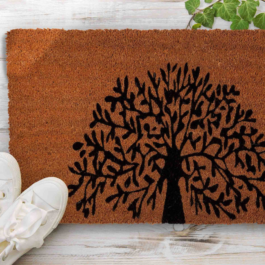 Tree Of Life PVC Backed Long Door Mat For Double Doors - Doormats Fab Habitat