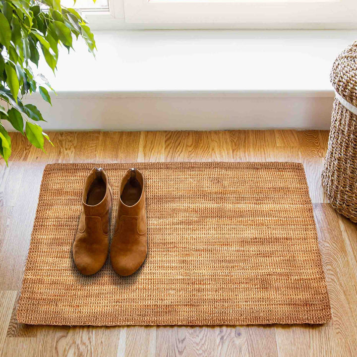 60 cm x 90 cm Estate Natural Jute Door Mat - Doormats Fab Habitat