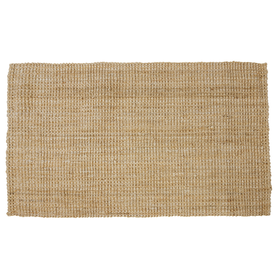 60 cm x 90 cm Indira Bleach Natural Jute Door Mat - Doormats Fab Habitat