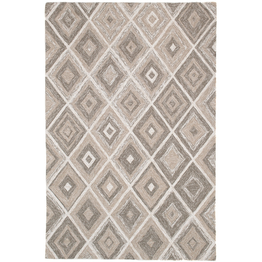 Alexandria Multicolour Beige Diamond P.E.T Indoor Outdoor Area Rug - Outdoor Rugs Fab Habitat