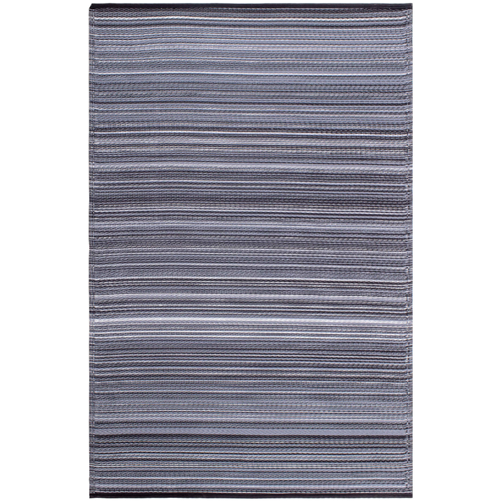 Cancun Midnight Modern Outdoor Rug - Recycled Plastic Rugs & Mats Fab Habitat