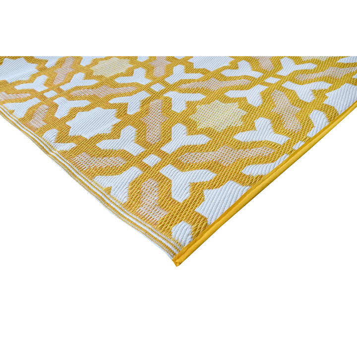 Seville Yellow Recycled Plastic Outdoor Rug - Recycled Plastic Rugs & Mats Fab Habitat