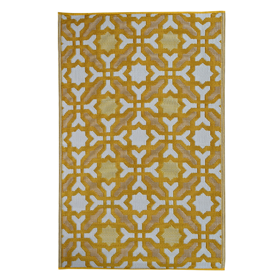 Seville Yellow Recycled Plastic Outdoor Rug - Recycled Plastic Rugs & Mats Fab Habitat