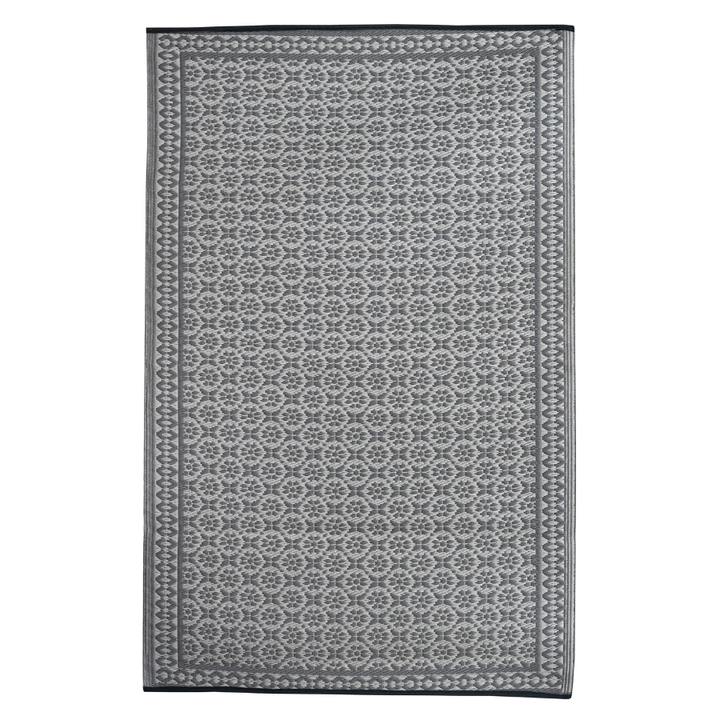 Ronda Grey Recycled Plastic Outdoor Rug - Recycled Plastic Rugs & Mats Fab Habitat