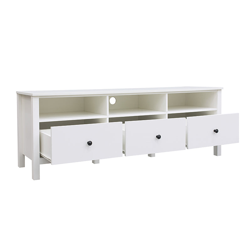 Floriana White 157cm Entertainment TV Unit with 3 Drawers - TV Units Fab Habitat