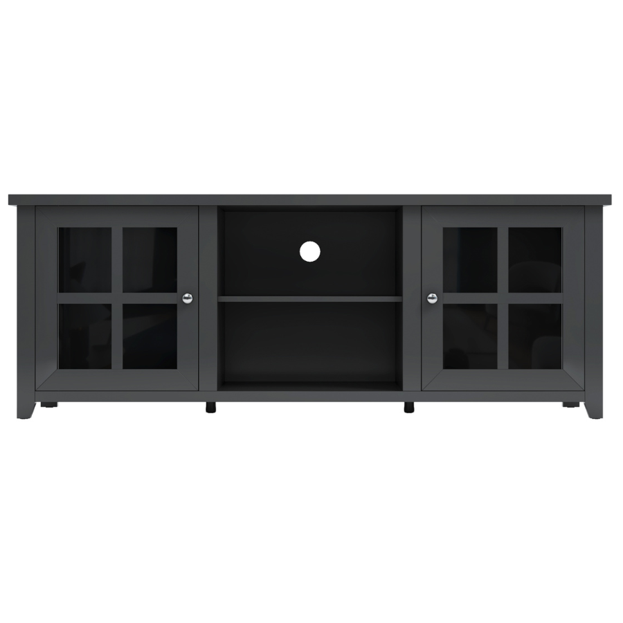 Pembroke Black 165cm Entertainment TV Unit - TV Units Fab Habitat