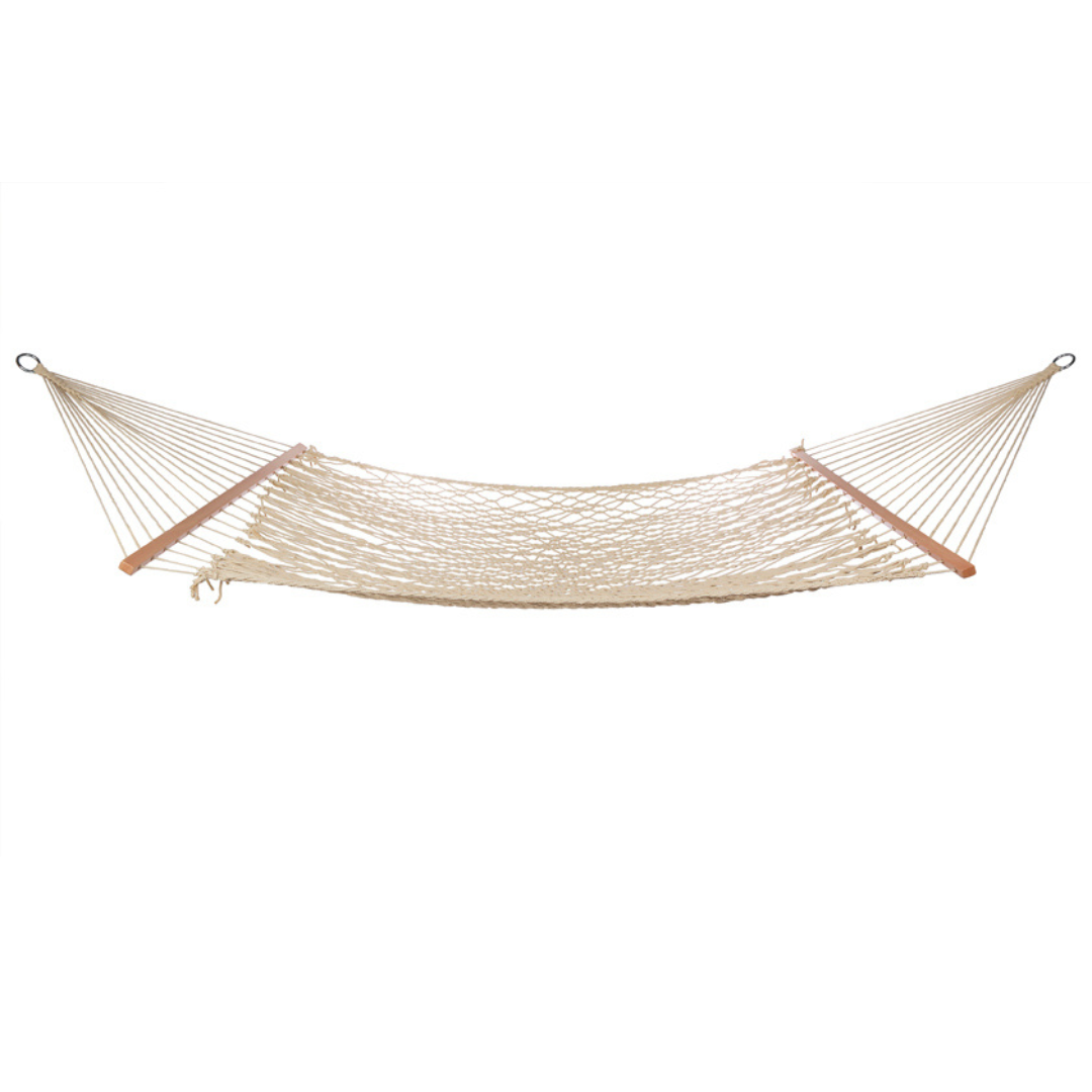 Cabo Polyester Rope Hammock Double - Cream - Hammocks Fab Habitat