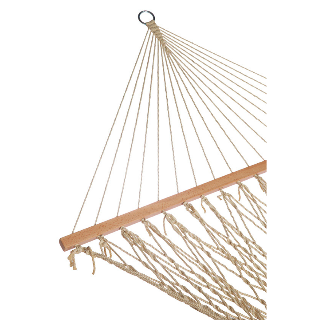 Cabo Polyester Rope Hammock Double - Cream - Hammocks Fab Habitat