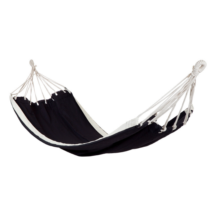 Verano Black with Cream Edges 100% Cotton Hammock - Hammocks Fab Habitat