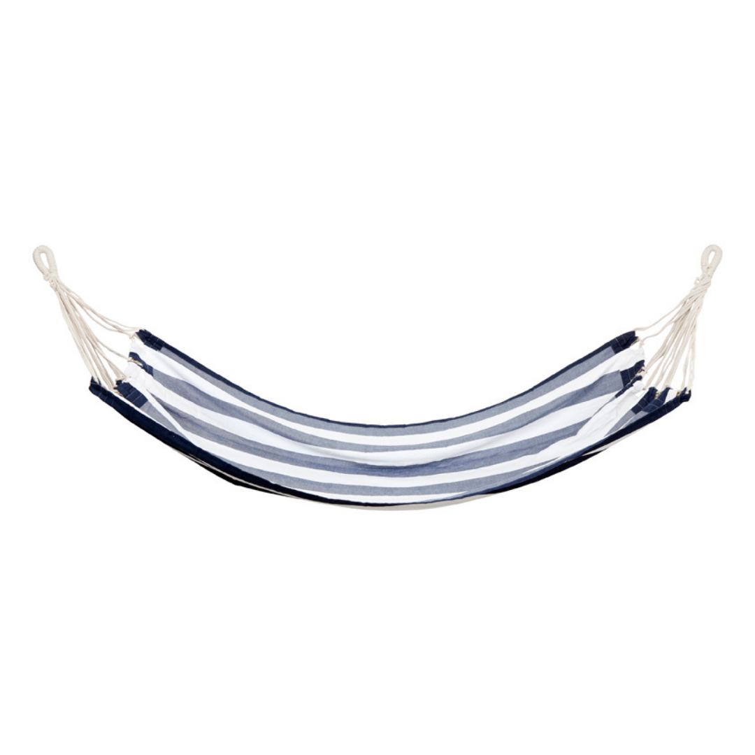 Verano Blue and White Stripes 100% Cotton Hammock - Hammocks Fab Habitat