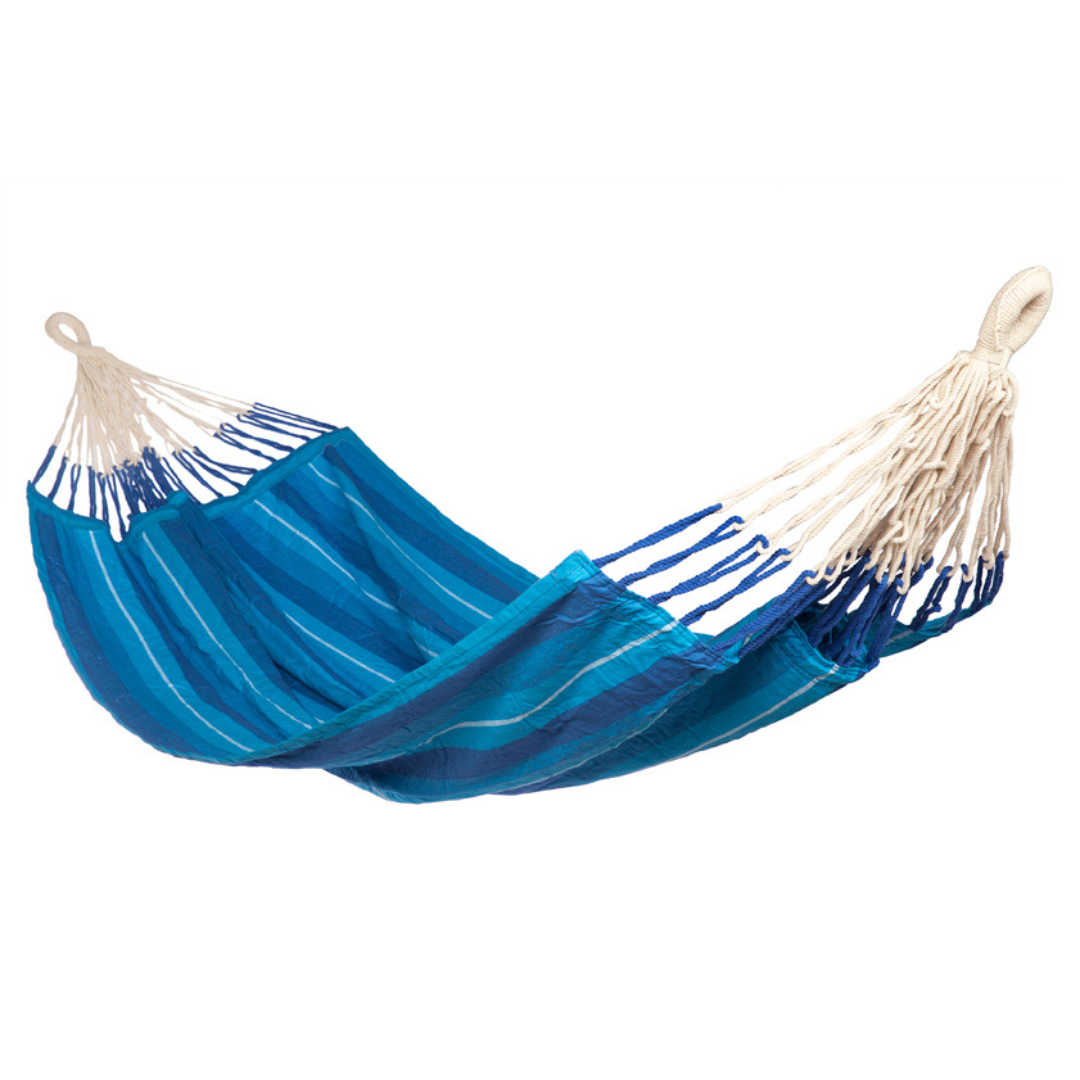 Verano Bright Blue 100% Cotton Hammock - Hammocks Fab Habitat