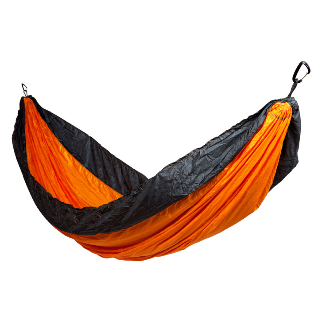 Travel Hammock - Dark Cheddar Body & Blueberry Border - Hammocks Fab Habitat