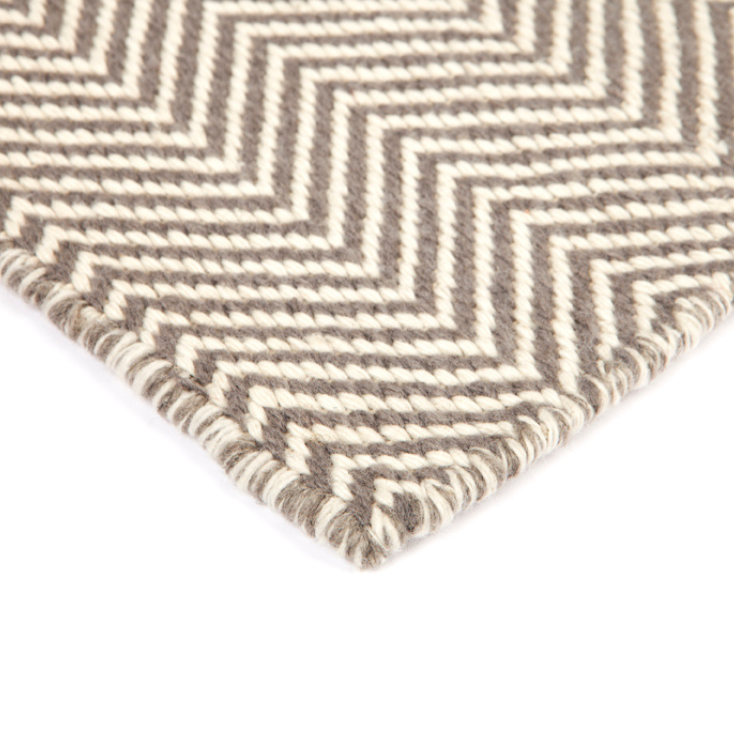 Herringbone Ash Grey Indoor Outdoor Rug