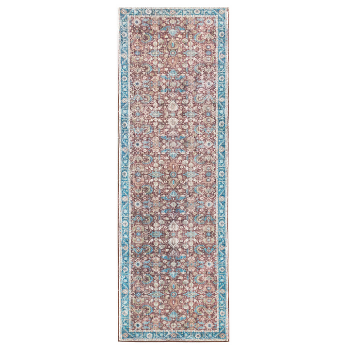 Imna Traditional Machine Washable Hall Runner Rug