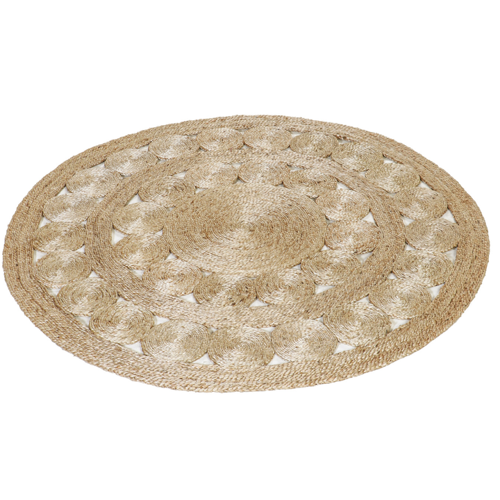 Mehak Round Jute Rug - Jute Rug Fab Habitat