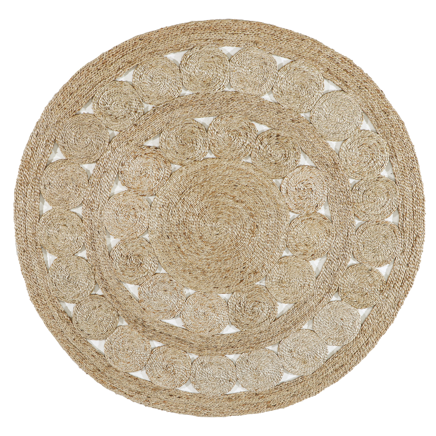 Mehak Round Jute Rug - Jute Rug Fab Habitat