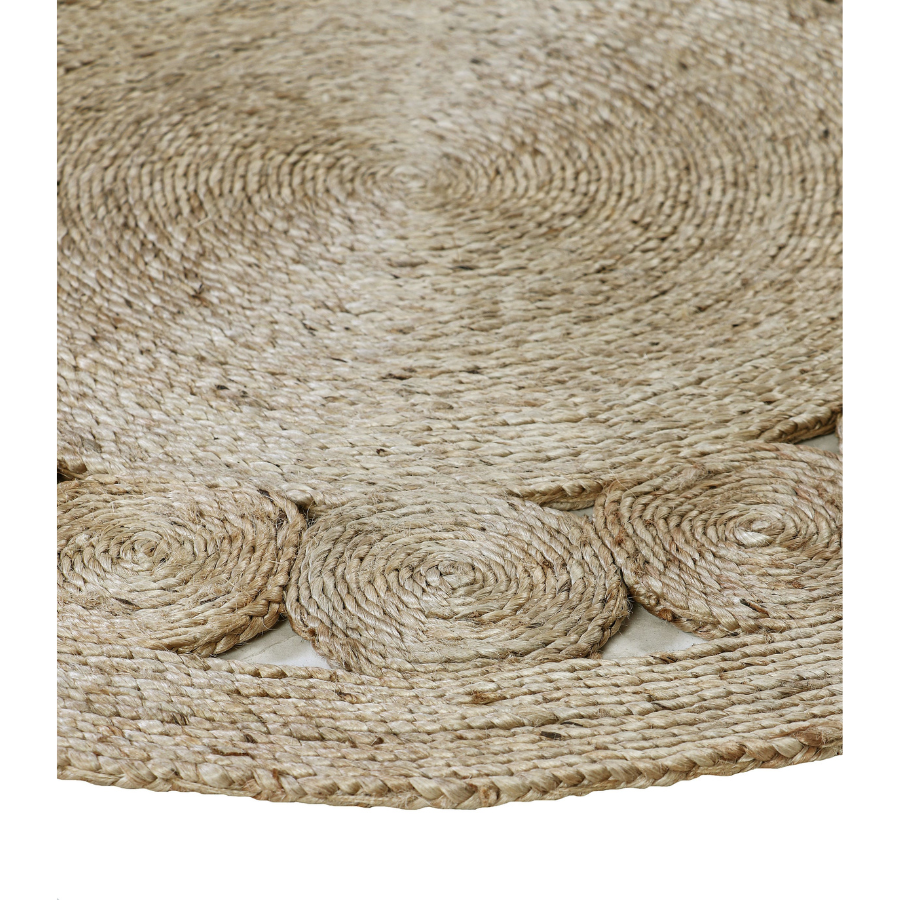 Mehak Round Jute Rug - Jute Rug Fab Habitat