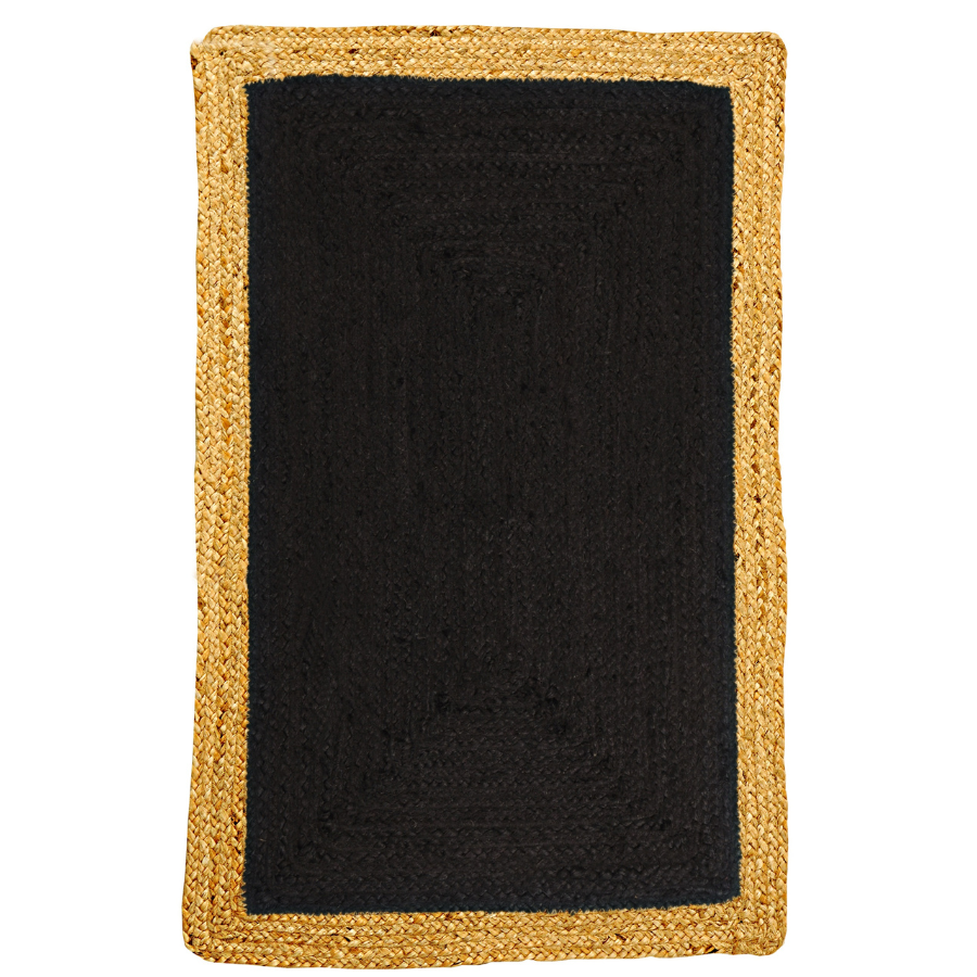 Phoenix Black Jute Rug - Jute Rug Fab Habitat