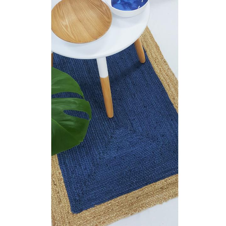 Phoenix Indigo Blue Jute Rug - Jute Rug Fab Habitat