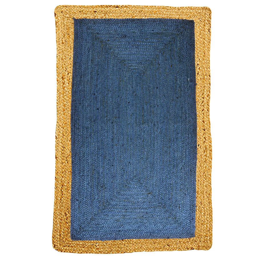 Phoenix Indigo Blue Jute Rug - Jute Rug Fab Habitat