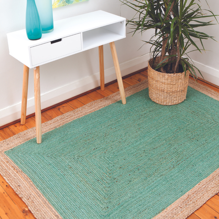 Phoenix Sea Green - Jute Rug Fab Habitat