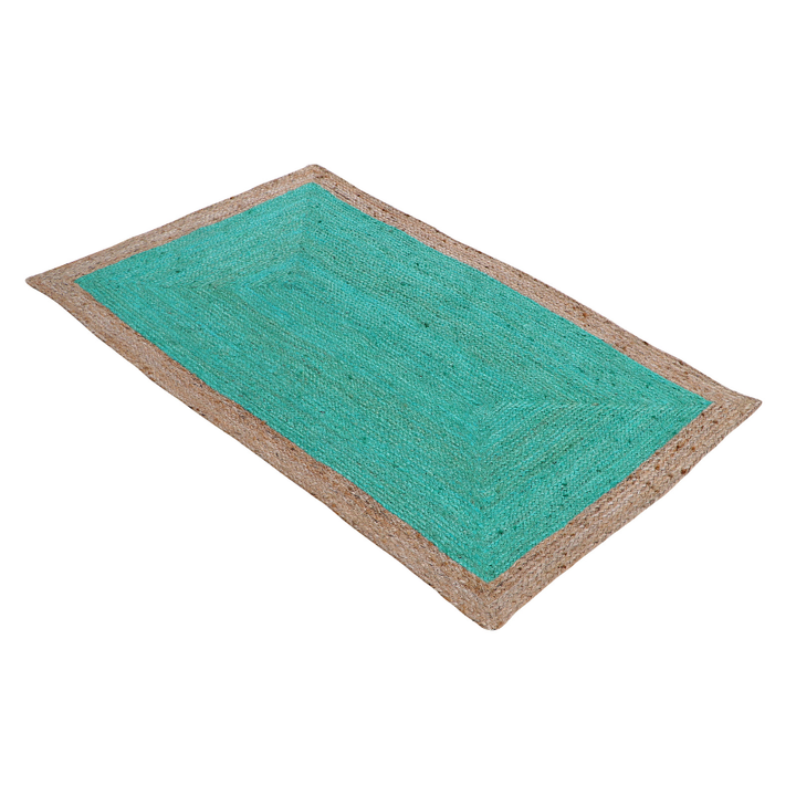 Phoenix Sea Green Floor Mats - Jute Rug Fab Habitat